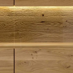 Highboard mit Glaseinsatz aus Wildeiche massiv - Millena