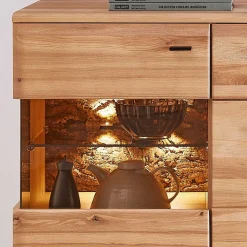 Highboard mit Glaseinsätzen in Esche - Cassna