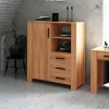 Highboard Mosniak aus Kernbuche Massivholz