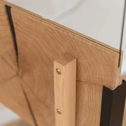 Highboard Vitrine aus Eiche und Glas - Masicuri