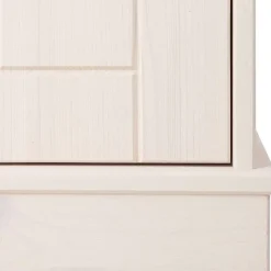 Highboard Vitrine in Weiß und Kiefer Honig - Zentra