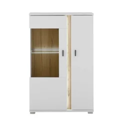 Highboard Vitrine mit LED Beleuchtung - Racelyn