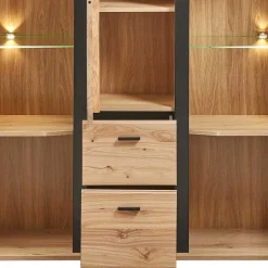 Highboard Vitrine mit LED Beleuchtung - Mattadore