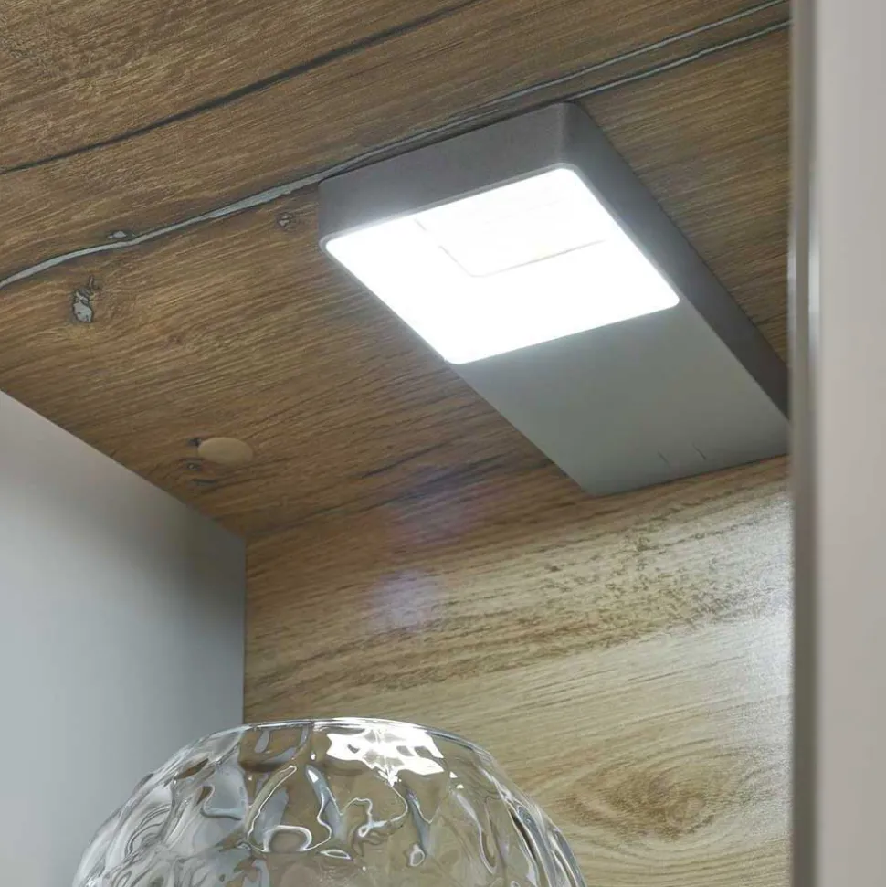 Highboard Vitrinen Set in Hellgrau - Lioscas (zweiteilig)