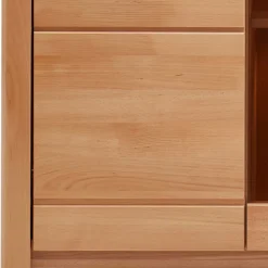 Highboard Vitrinenschrank aus Kernbuche massiv - Amyonta