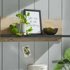 Hängeboard in Holz verwittert & Anthrazit - Garisa