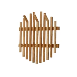 Hänge-Garderobe aus Eichenholz Leisten - Gangizo