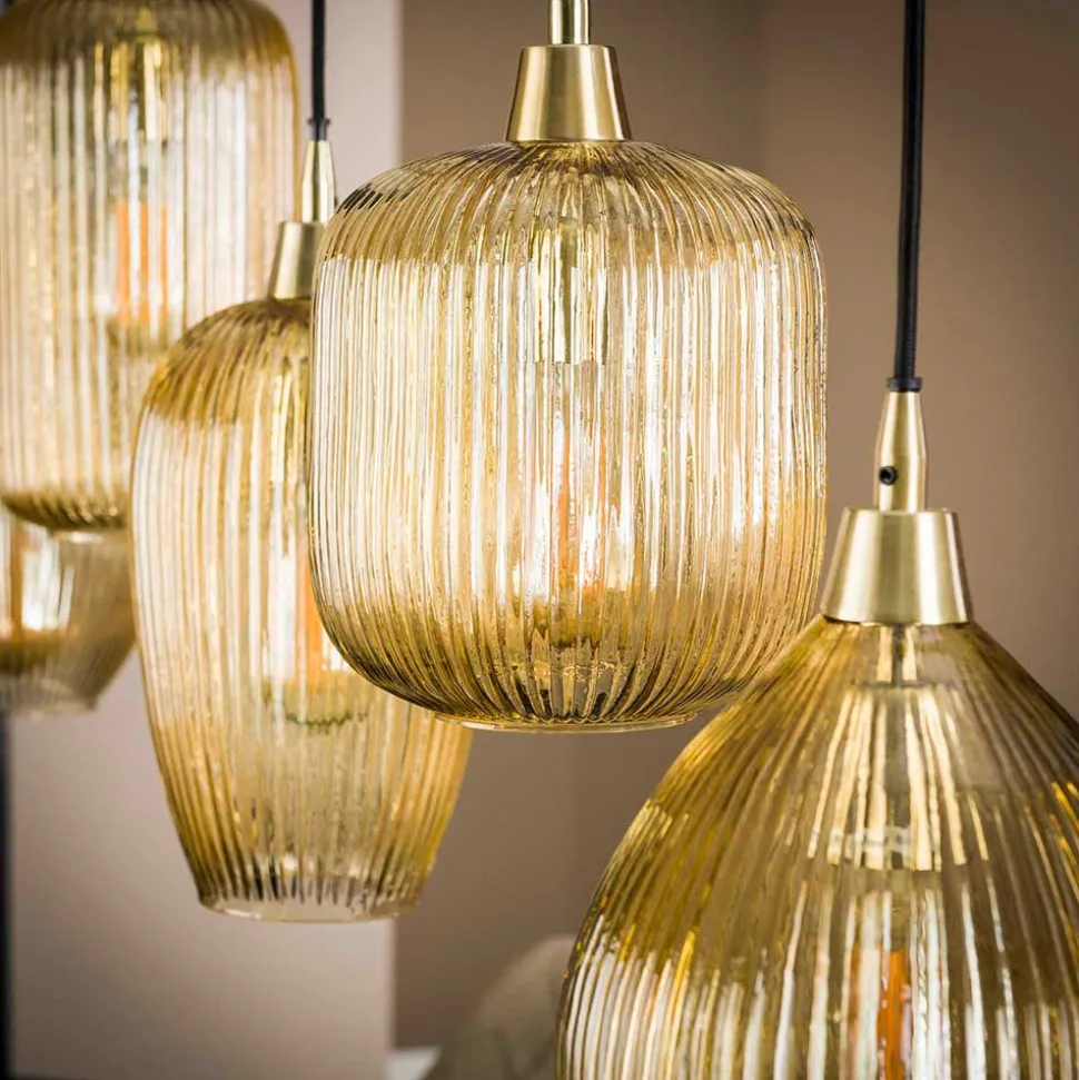 Hängelampe mit verschieden geformten Schirmen - Jonathan