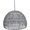 Hängeleuchte aus grauem Kordelgeflecht - Elfrid