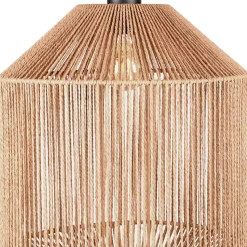 Hängeleuchte in Natur mit Schwarz - Keuna