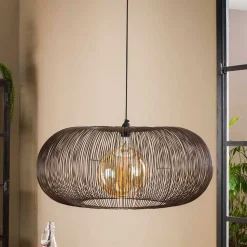 Hängeleuchte in Schwarz Nickel Metall - Kumar