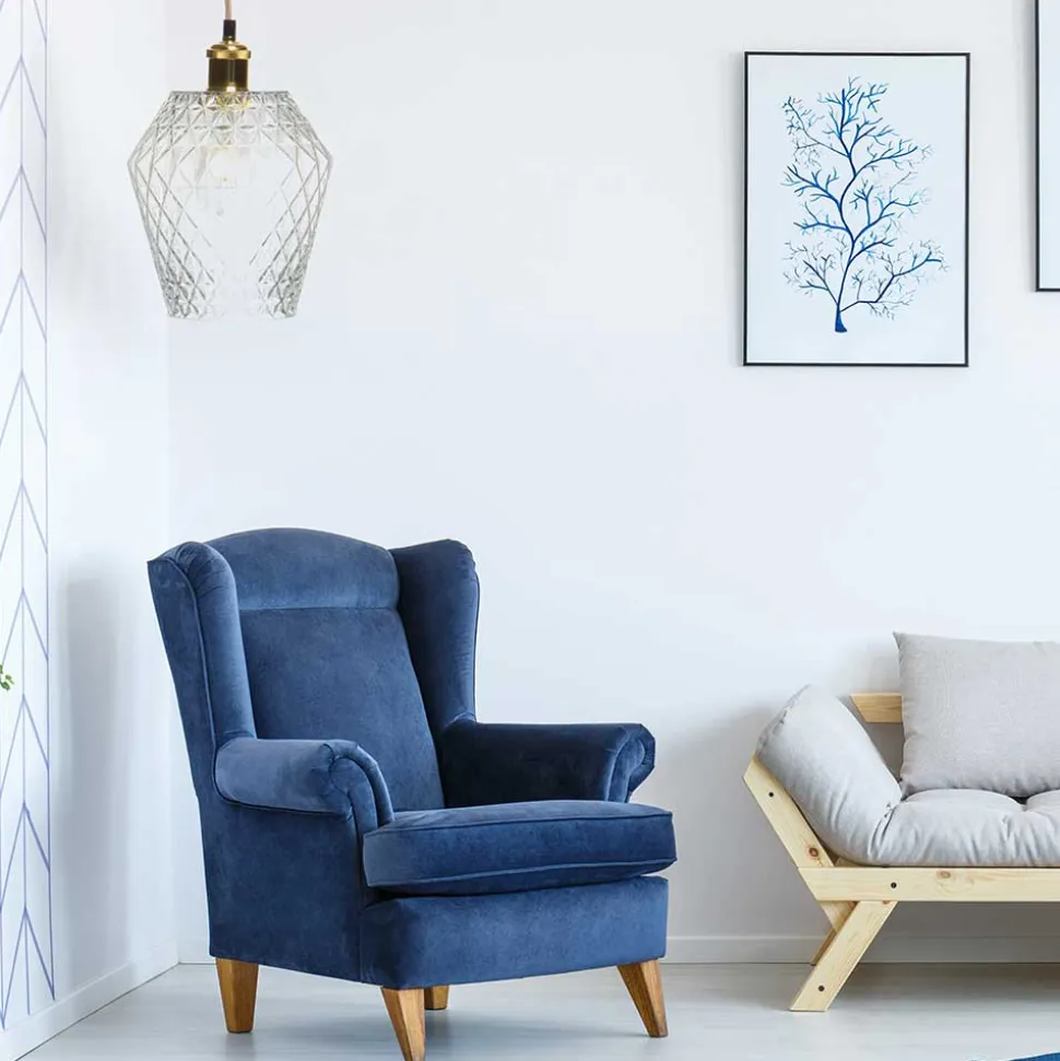 Hängeleuchte mit Design Glas Schirm - Vladgo