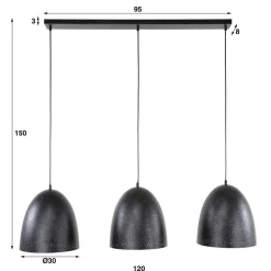 Hängeleuchte mit drei Metallschirmen - Catron