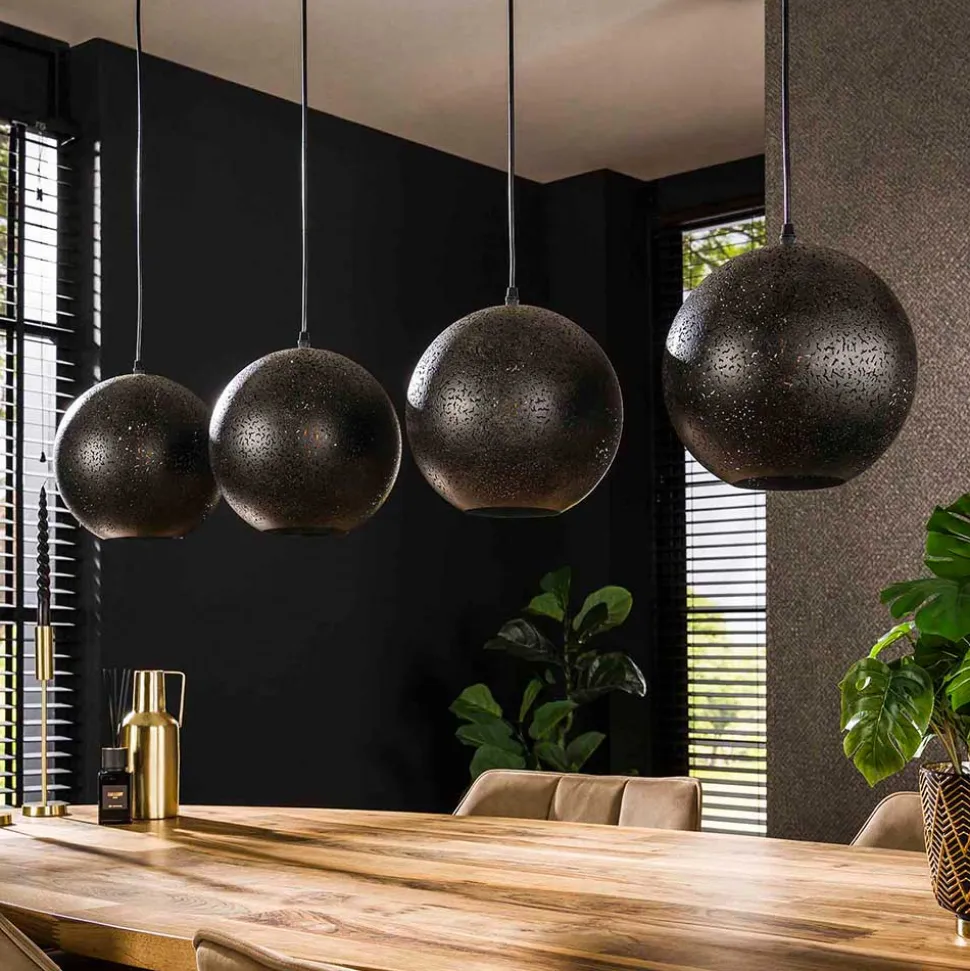 Hängeleuchte mit vier Kugelschirmen aus Metall - Feixon