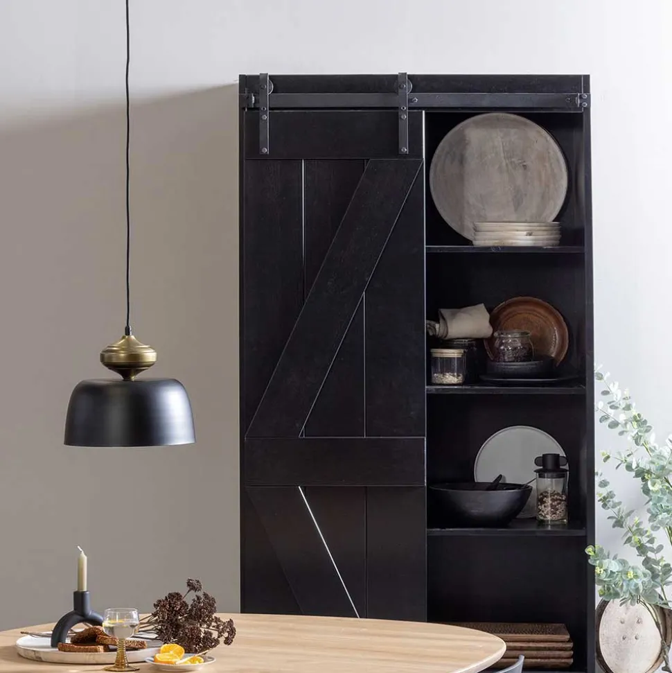 Hängeleuchten in Schwarz & Messing - Rujona (2er Set)