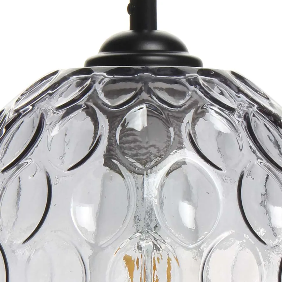 Hängende Designlampe aus Glas in Grau - Cavan