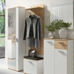 Hängende Garderobe in Wildeiche Holzoptik - Sismael