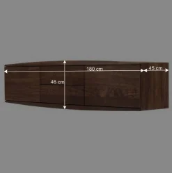 Hängende Kommode aus Nussbaum Massivholz - Amelie