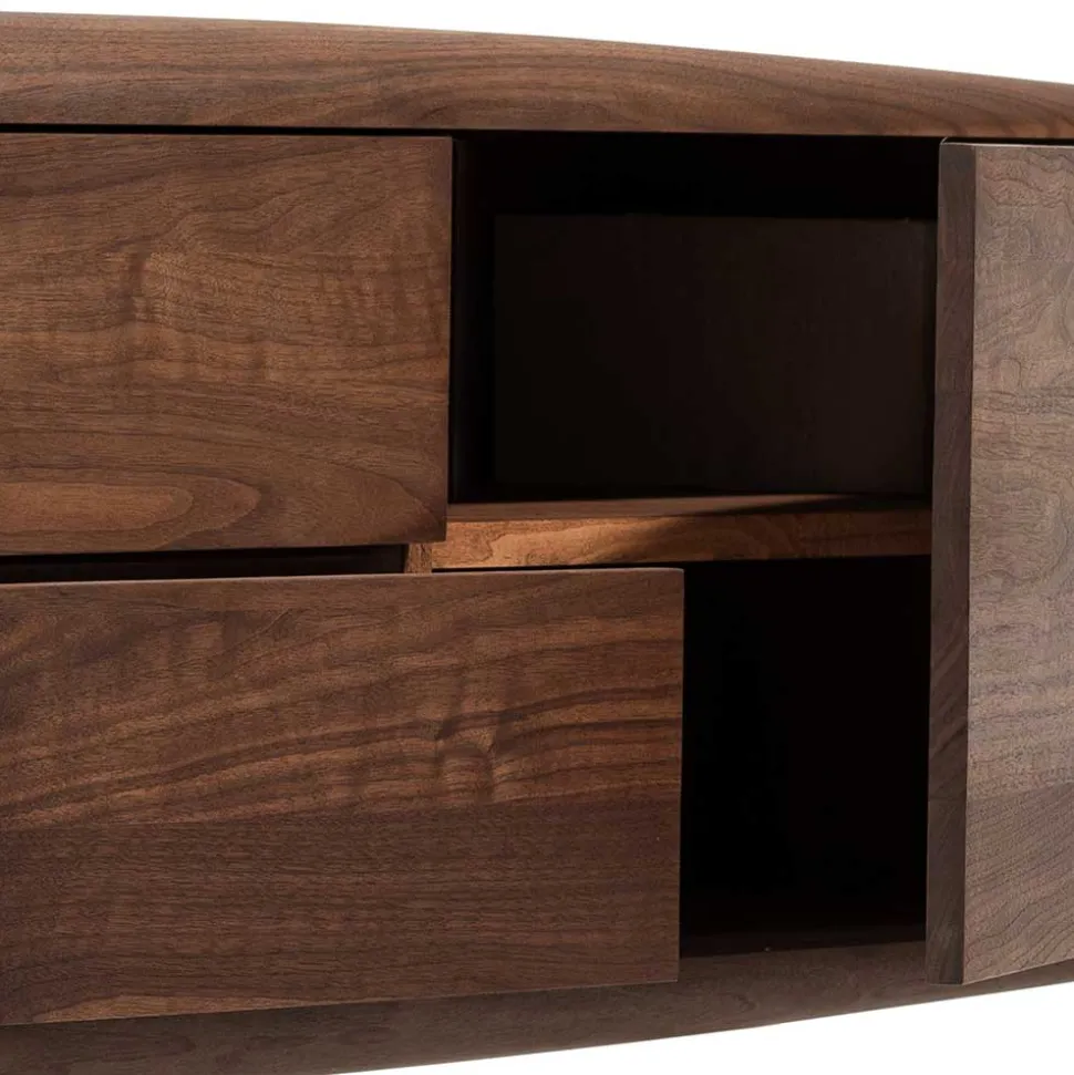 Hängende Kommode aus Nussbaum Massivholz - Amelie