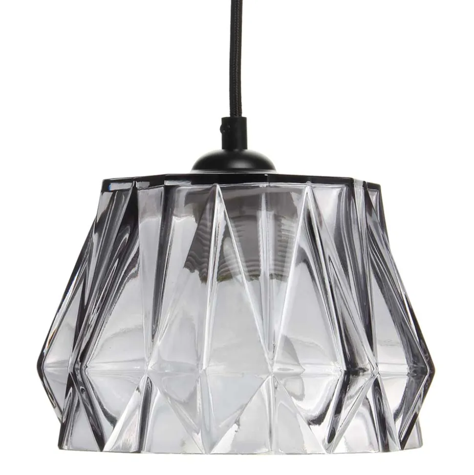 Hängende Lampe in Grau Glasschirm - Rodena