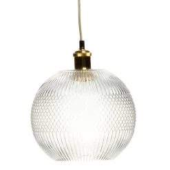 Hängende Lampe in Grau Schirm aus Glas - Marciano