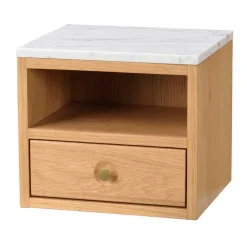 Hängende Nachtkonsole mit Fach & Schublade - Sanyra