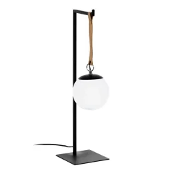 Hängende Tischlampe in Weiß Glas Kugelschirm - Nelson