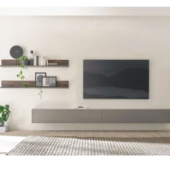 Hängende TV Anbauwand modern - Mundo (vierteilig)