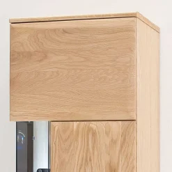 Hängende Vitrine in Eiche Bianco teilmassiv Pontros 1-türig