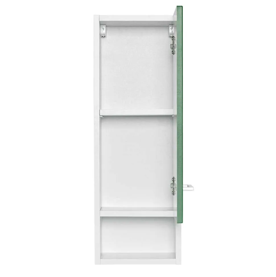 Hängender Badschrank in Grün & Weiß - Loenixa I