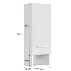 Hängender Badschrank in Grün & Weiß - Loenixa I