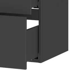 Hängender Bad-Waschtisch in Dunkelgrau - Fanito