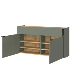 Hängender Flurschrank & runder Spiegel - Point (zweiteilig)