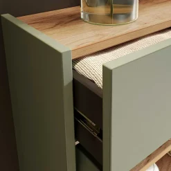 Hängender Flurschrank & runder Spiegel - Point (zweiteilig)