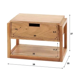 Hängender Nachttisch mit einer Schublade - Pralina