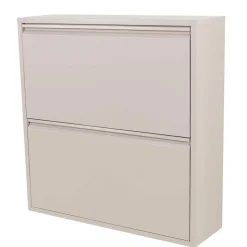 Hängender Schuhschrank in Taupe aus Stahl - Ruven