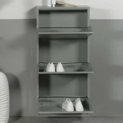 Hängender Schuhschrank in Graugrün - Bombasti