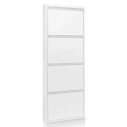 Hängender Schuhschrank Purista aus Stahl in Weiß