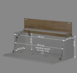 Hängender Sekretär und Schrank Set - Nonessia (zweiteilig)