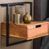 Hängender Wand-Nachttisch aus Akazie Massivholz - Lescas