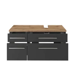 Hängender Waschbeckenschrank in Grau - Estregos