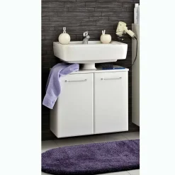 Hängender Waschbeckenunterschrank in Weiß - Estateas