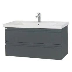 Hängender Waschtisch in Anthrazit - Idamoro