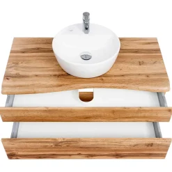 Hängender Waschtisch in Holzoptik - Drumias