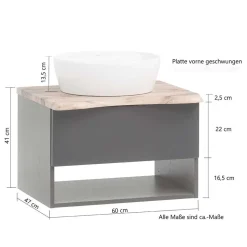 Hängender Waschtisch mit Baumkante - Tofias