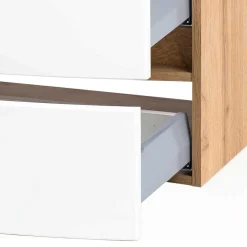 Hängender Waschtisch mit Glas Waschbecken - Neuvana