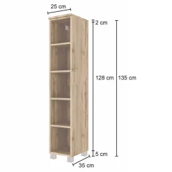 Hängendes Badezimmer Regal 25x130x35 cm - Lemnas