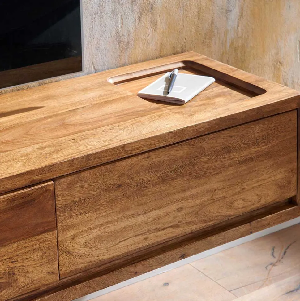 Hängendes TV Lowboard mit drei Schubladen - Baham