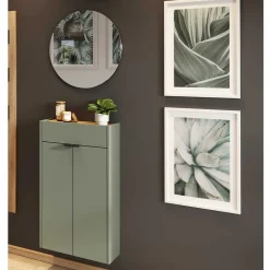 Hängendes Vertiko & runder Spiegel - Point (zweiteilig)