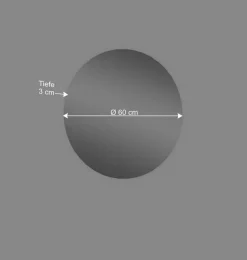 Hängendes Vertiko & runder Spiegel - Point (zweiteilig)